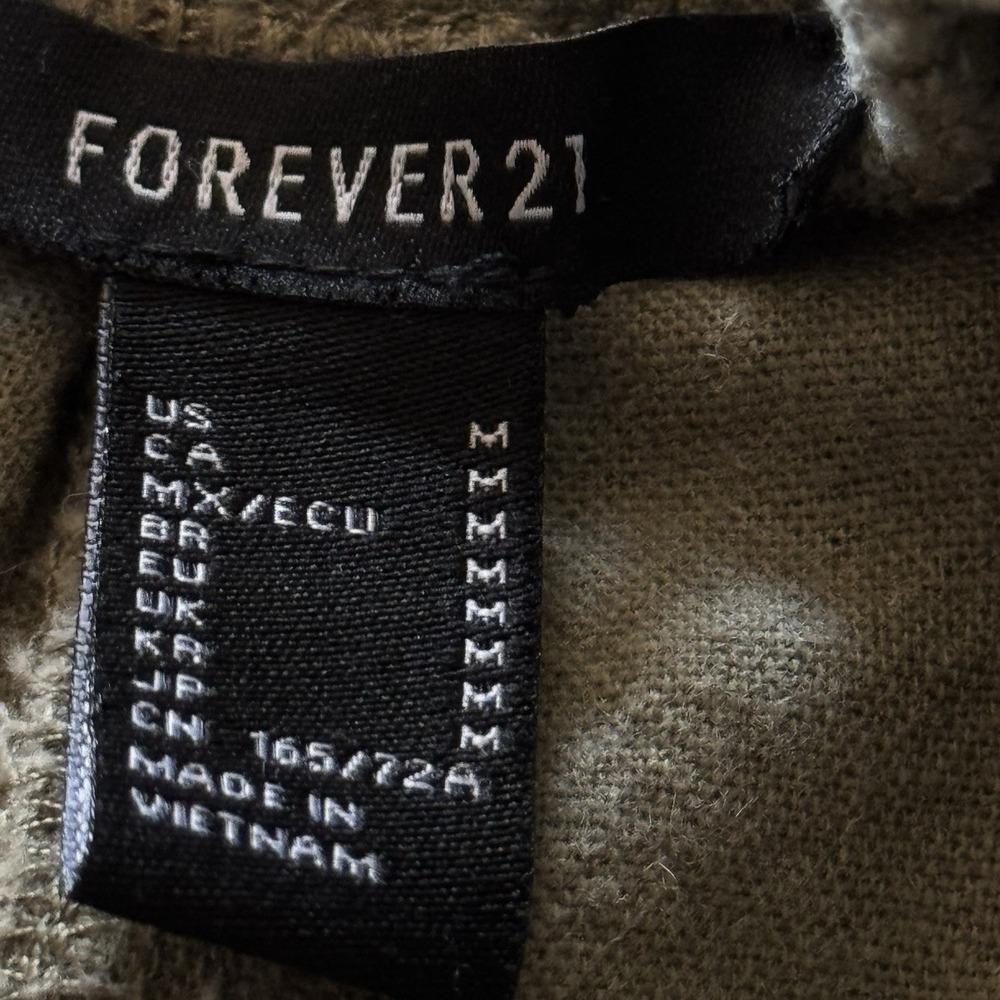 Forever 21 Size M Pants Olive Cargo Pants Utility Military Gorpcore Streetwear - Picture 10 of 10